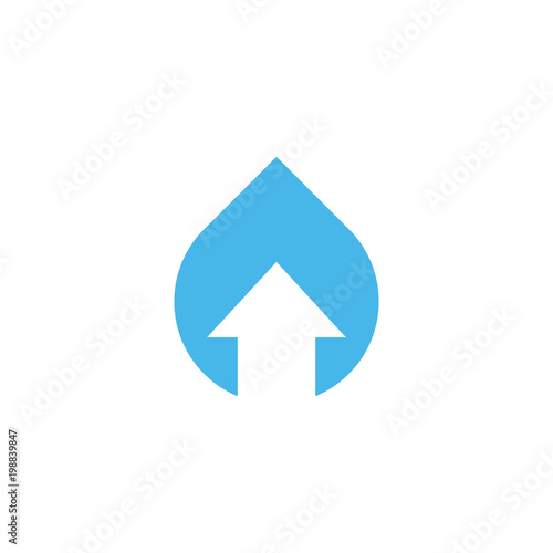 Upload Water Logo Icon Design