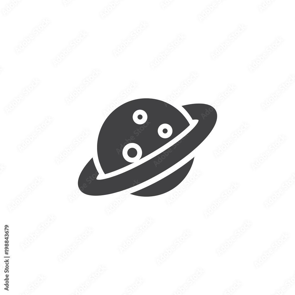 Planet Saturn with planetary ring system vector icon. filled flat sign for mobile concept and web design. Astronomy simple solid icon. Symbol, logo illustration. Pixel perfect vector graphics Planet Saturn with planetary ring system vector icon. filled flat sign for mobile concept and web design. Astronomy simple solid icon. Symbol, logo illustration. Pixel perfect vector graphics