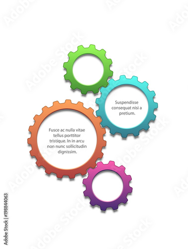Colorful gears background