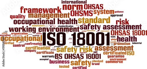 ISO 18001  word cloud photo