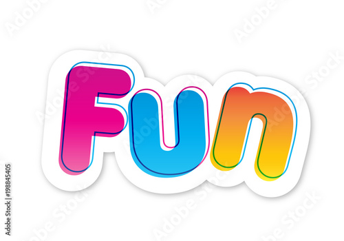 Fun colorful letters.
