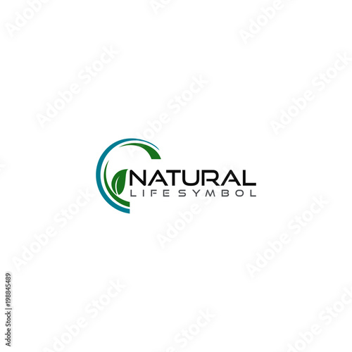 Foto nature, leaf, logo, abstract, green, illustration, natural, organic, graphic, ec