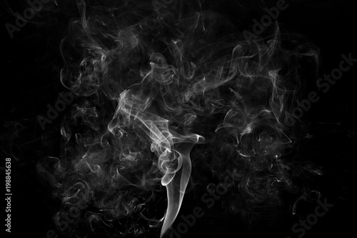 Smoke on black background