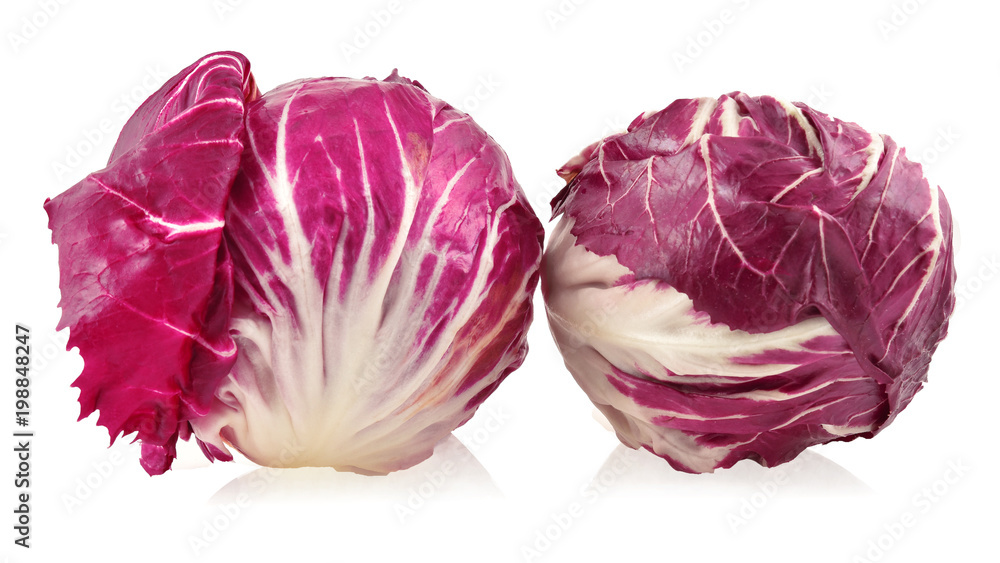 Obraz premium red cabbage isolated on white background