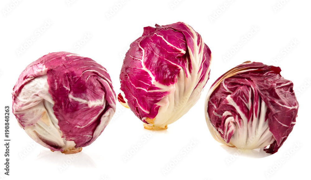Obraz premium red cabbage isolated on white background