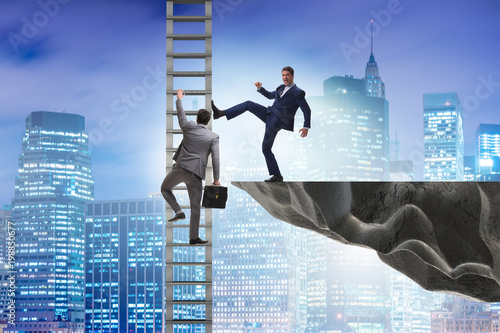 Fotografie Business unethical competition concept with businessmen