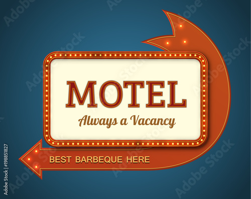 Old motel signboard