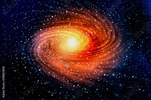 Naklejka Galaktyka spiralna w przestrzeniach zewnętrznych