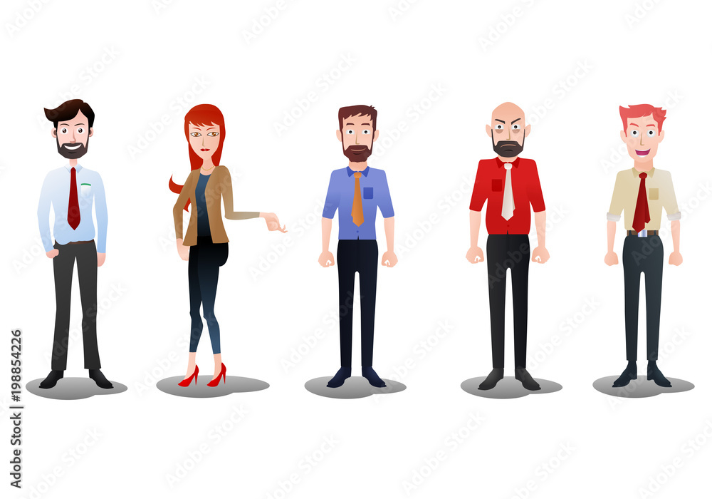 Obraz premium variety male and female business people