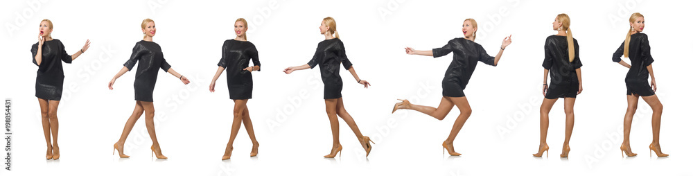 Emotional woman isolated on the white Emotional woman isolated on the white