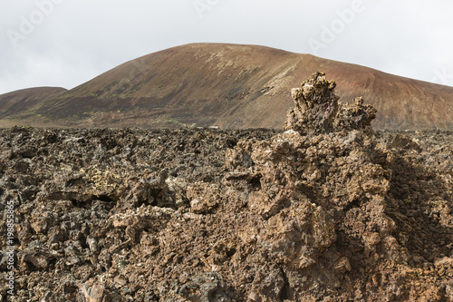 Lava Fields In Lanzarote  Spain