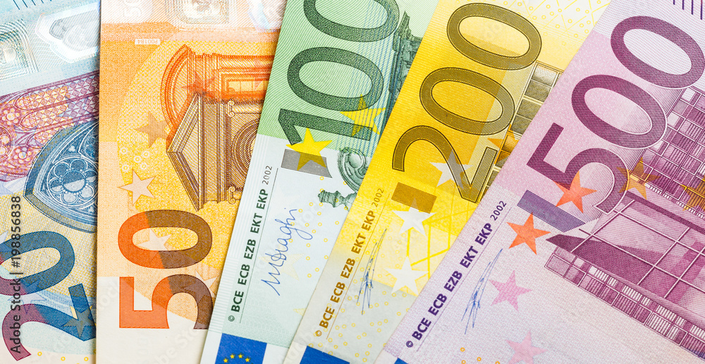 cash money. euro bills. Euro currency money