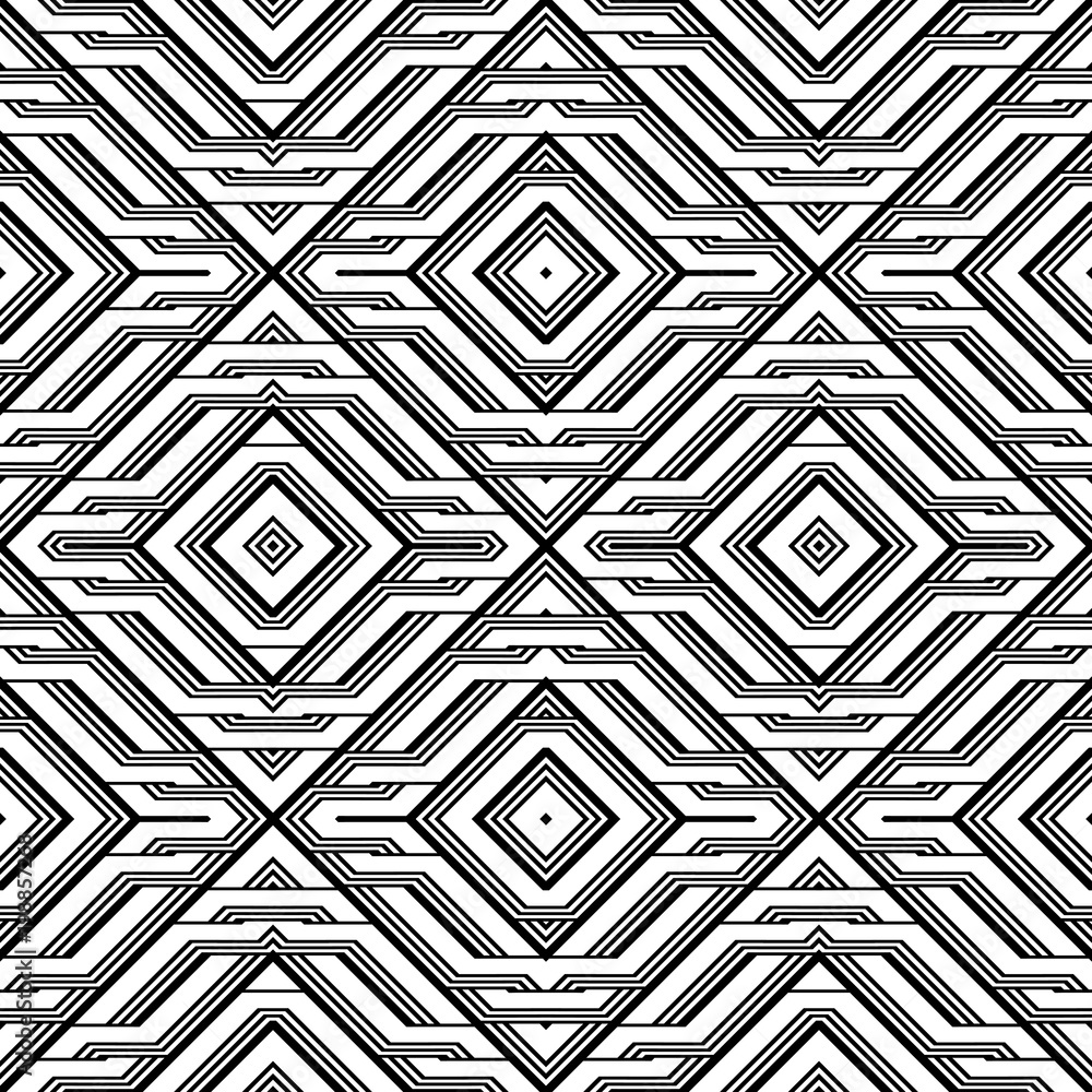Design seamless monochrome geometric pattern Design seamless monochrome geometric pattern