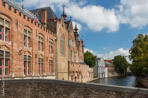 Architectural sights of Bruges.