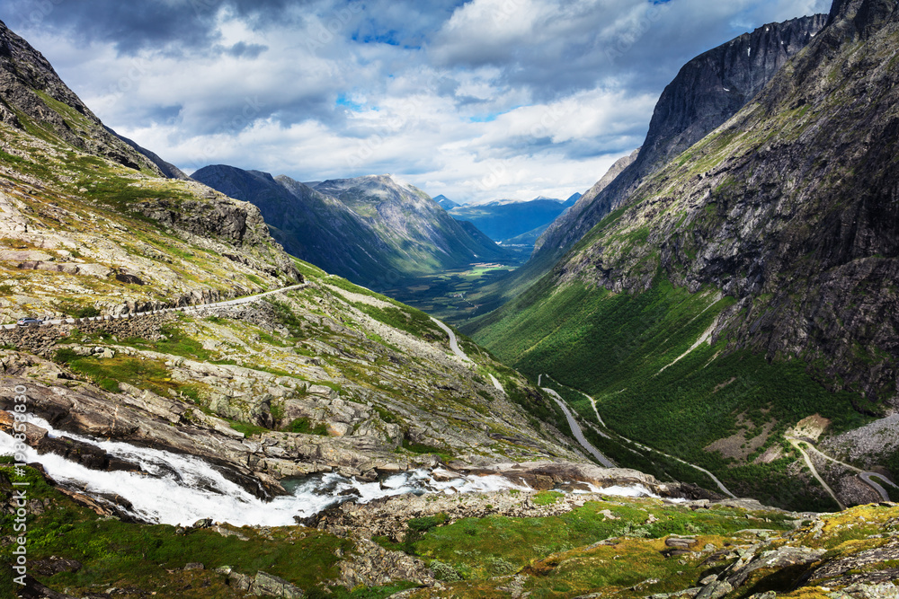 Norway troll road, mountain route of Trollstigen