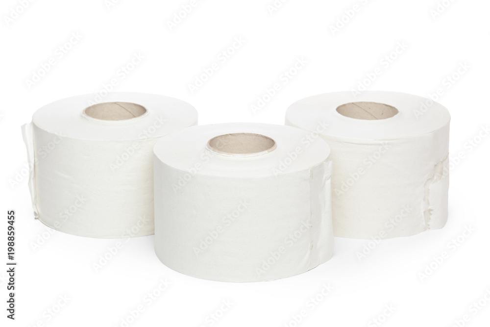toilet paper on white background toilet paper on white background