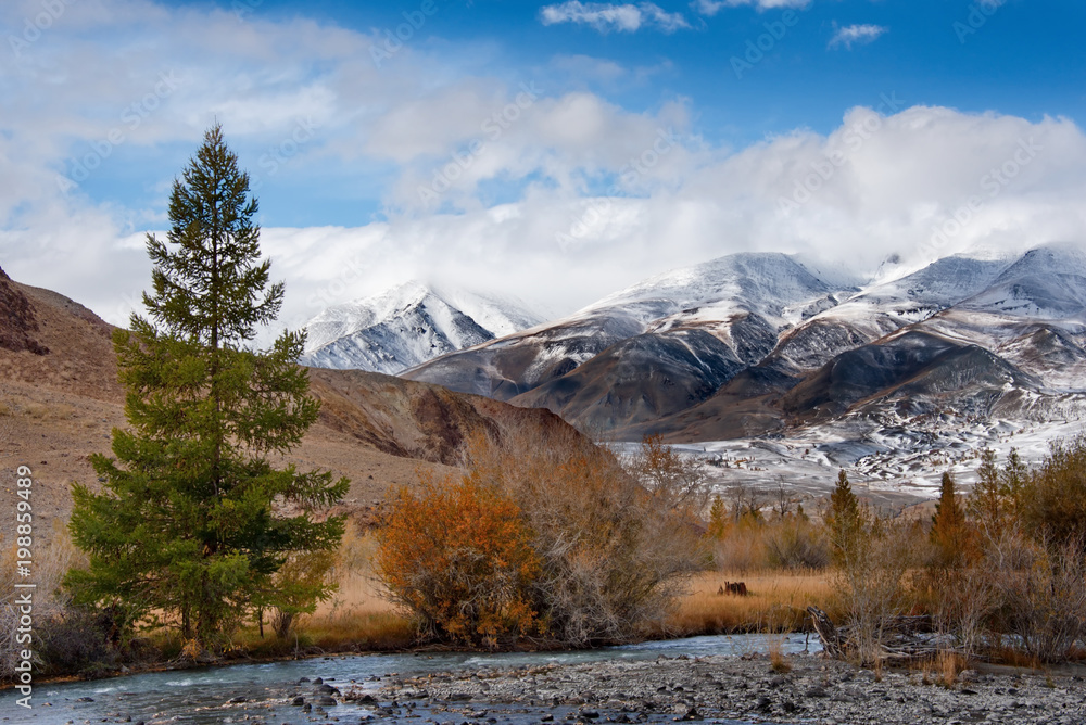 Russia. The South Of Western Siberia. Autumn in the Altai Mountains near the natural Park 