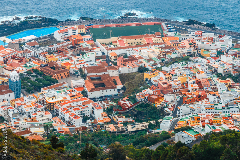 Aerial view of Garachico in Tenerife, Canary Islands, Spain