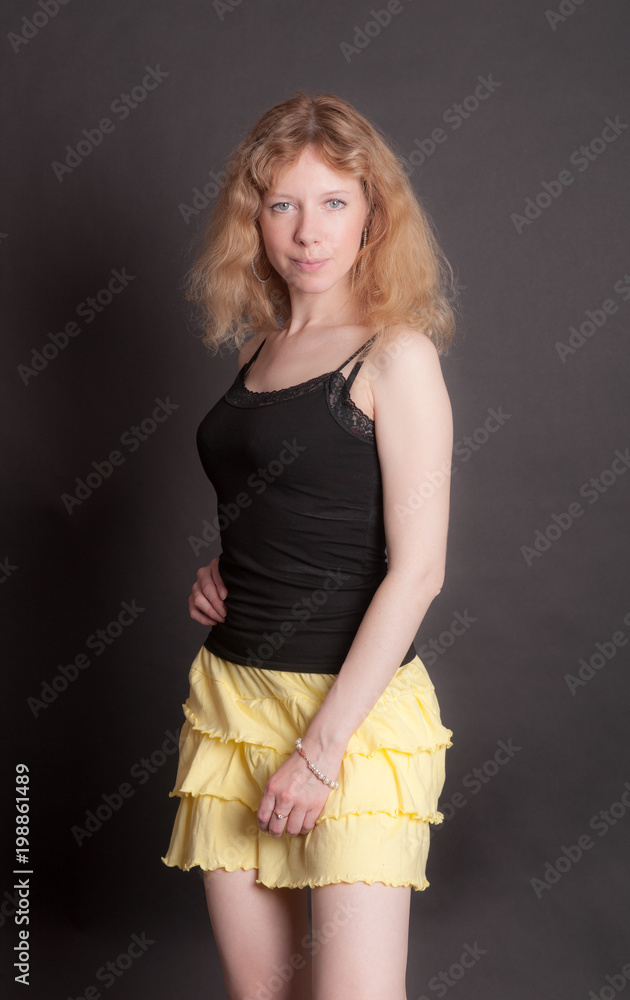 portrait of a slender girl