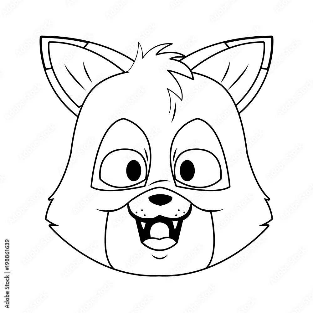 Cute fox cartoon vector illustration graphic design