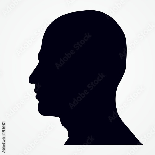 Silhouette of a man s head