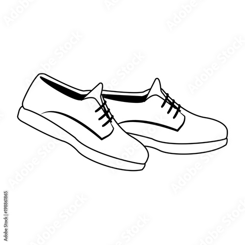 Leather shoes cartoon vector illustration graphic design