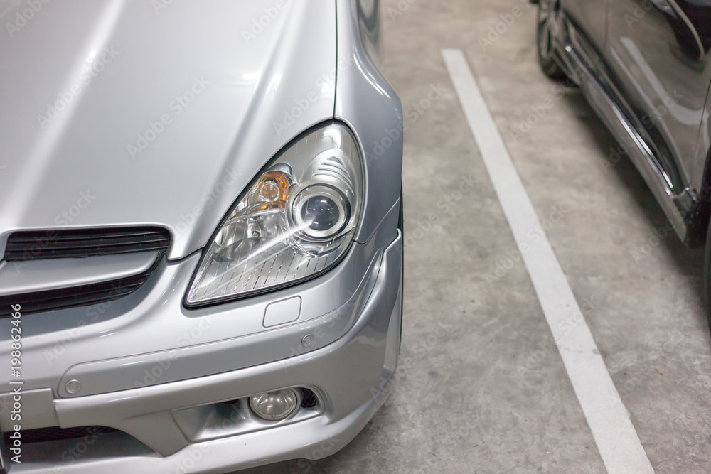 Car headlights. Exterior detail background. Car headlights. Exterior detail background.