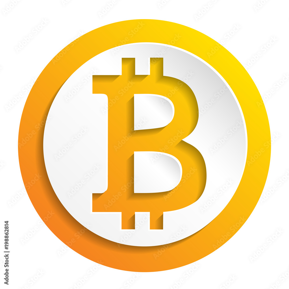 Crypto currency Bitcoin paper style vector logo, icon for web, sticker for print. Bitcoin blockchain cryptocurrency. Crypto currency Bitcoin paper style vector logo, icon for web, sticker for print. Bitcoin blockchain cryptocurrency.