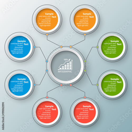 Abstract 3D Paper Infographics