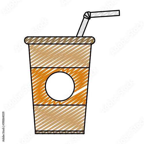 doodle macchiato coffee plastic cup beverage