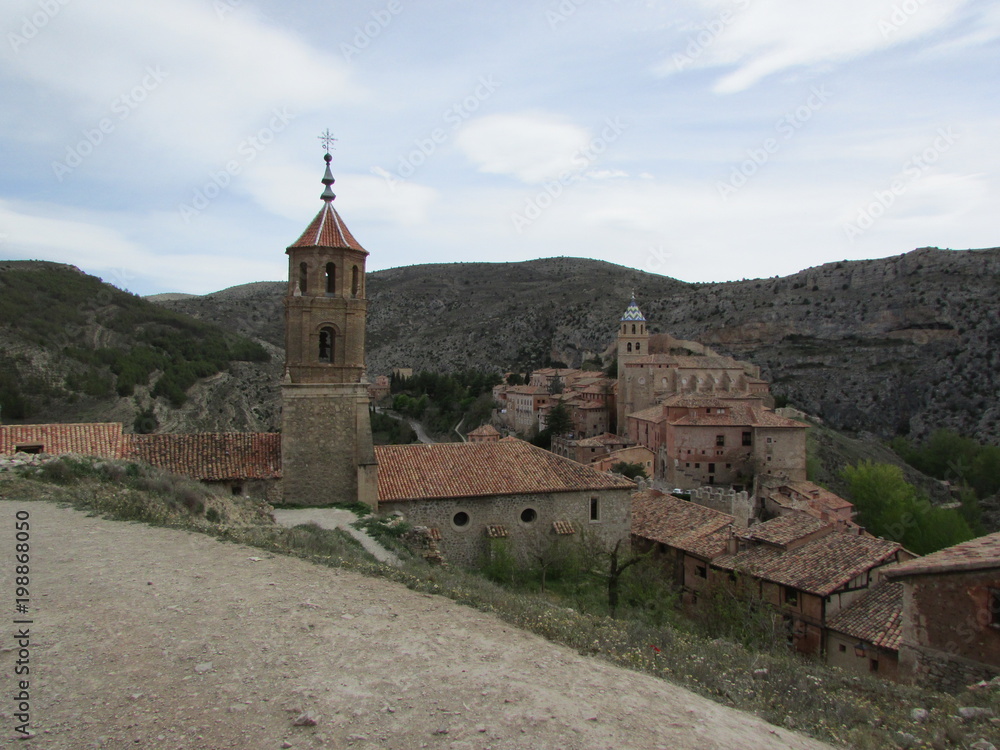 Panoramic view of Albarracin city, province of Teruel, Aragon,Spain