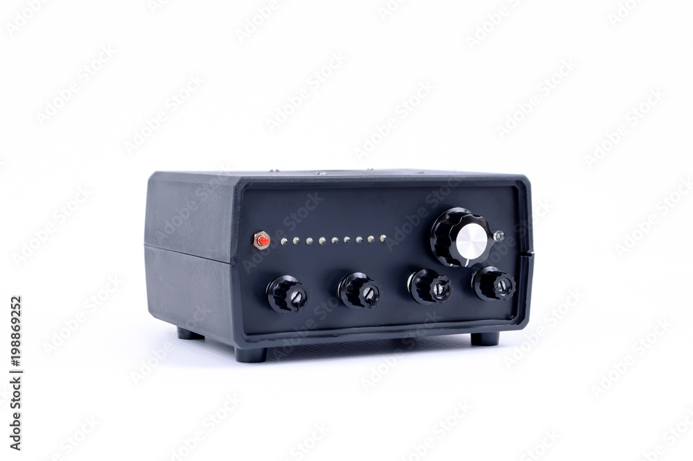 Radio receiver on a white background Radio receiver on a white background