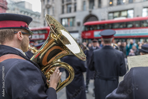 Salvation Army Easter Sunday Parade, Oxford Street and Regent Street, Central London photo