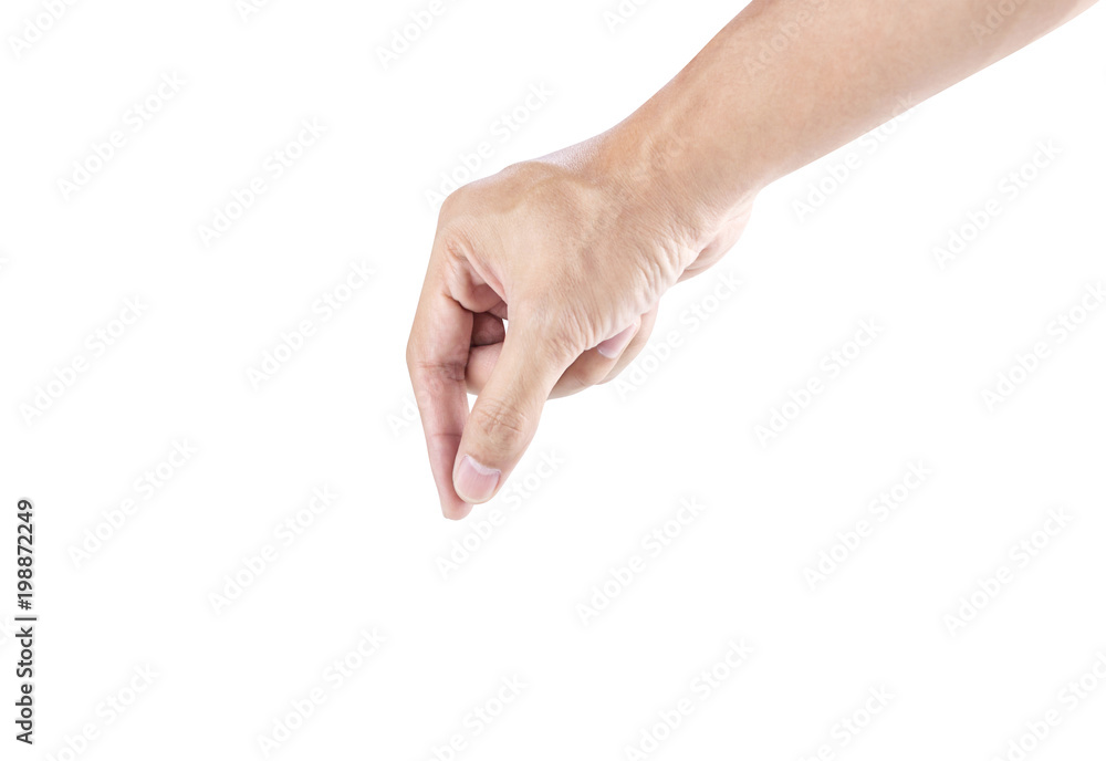 hand isolated on white background hand isolated on white background