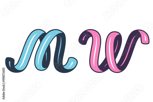 Initial letters M and W
