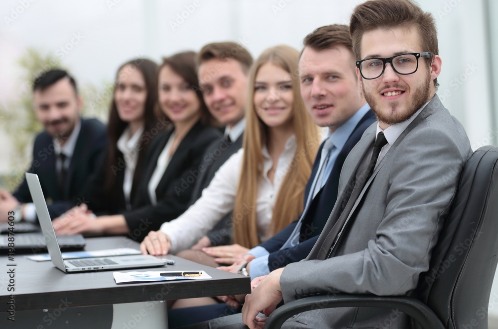 business team sitting at Desk in the conference room business team sitting at Desk in the conference room