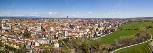 Tableau sur toile Vista area della città di Cremona, Lombardia, Italia