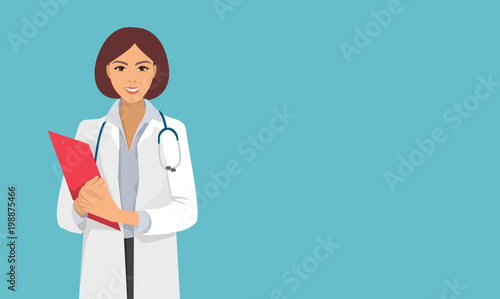 nurse, doctor from hospital, therapist, medical staff, woman, isolated vector character