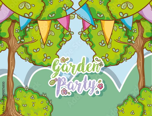 Garden party cartoons