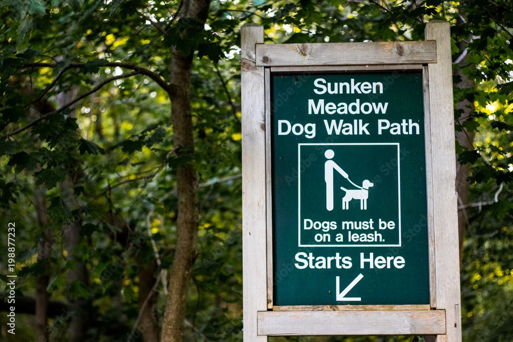 Dog Walking Warning Sign