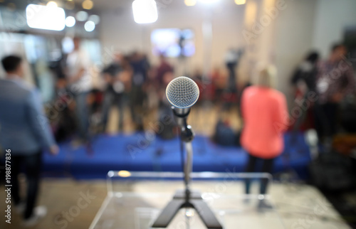 Foto Microphone, politics press conference