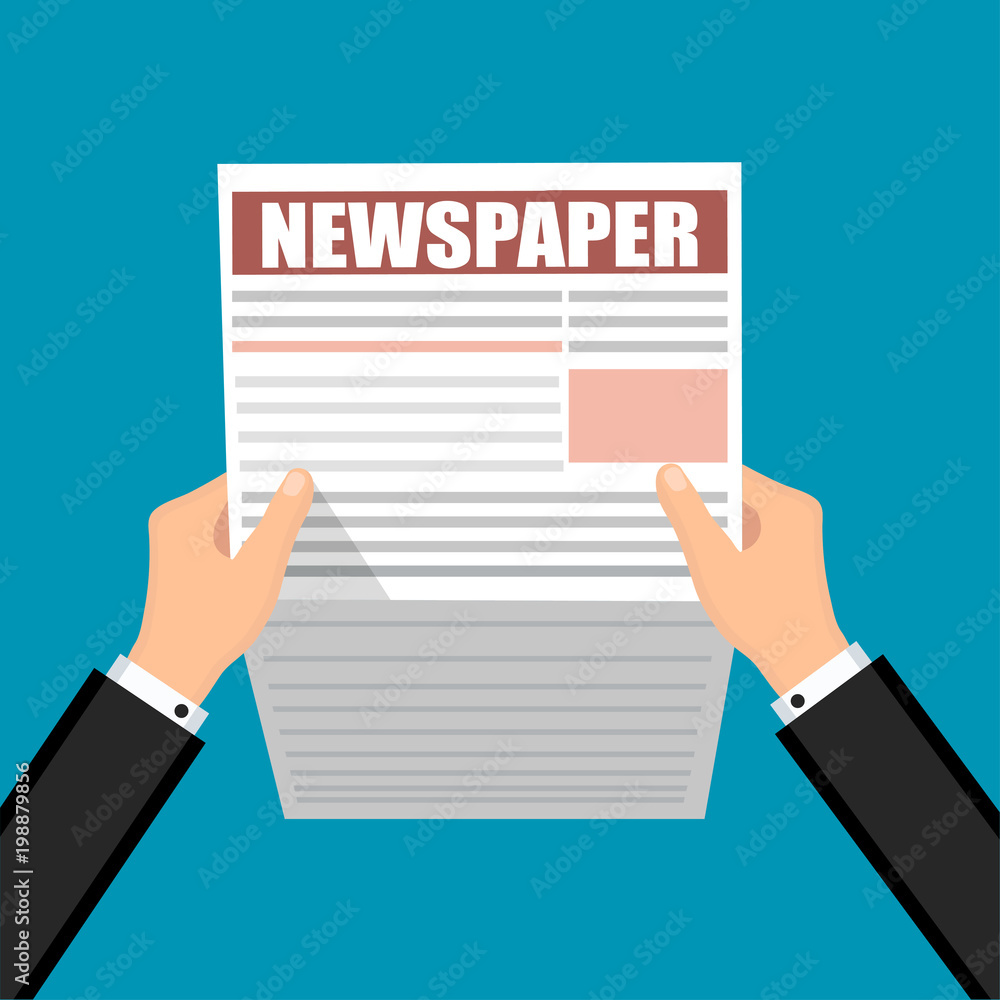 Business Newspaper. Financial Information. Vector newspaper template. Gray newsprint. Business Newspaper. Financial Information. Vector newspaper template. Gray newsprint.