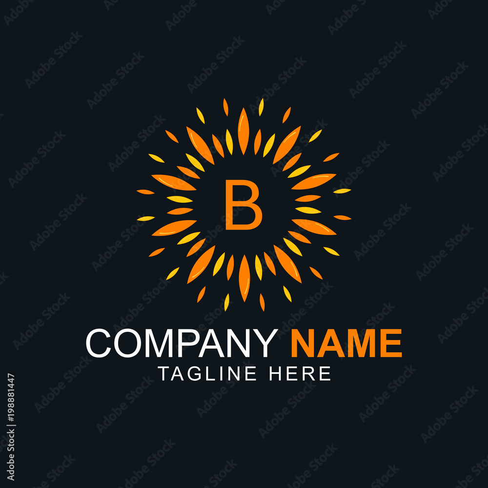 Fototapeta premium B Modern Letter Logo Template Design