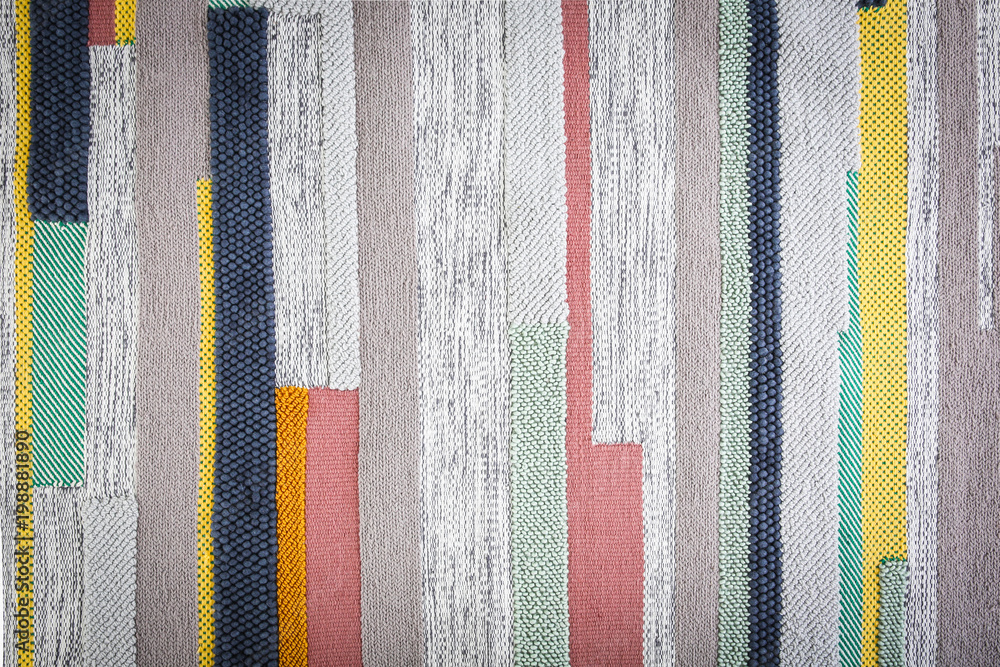 Colorful striped carpet as background - obrazy, fototapety, plakaty 