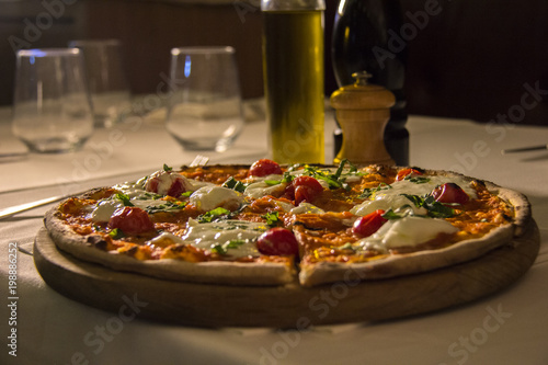 Mozarella Pizza with Burrata Cheese