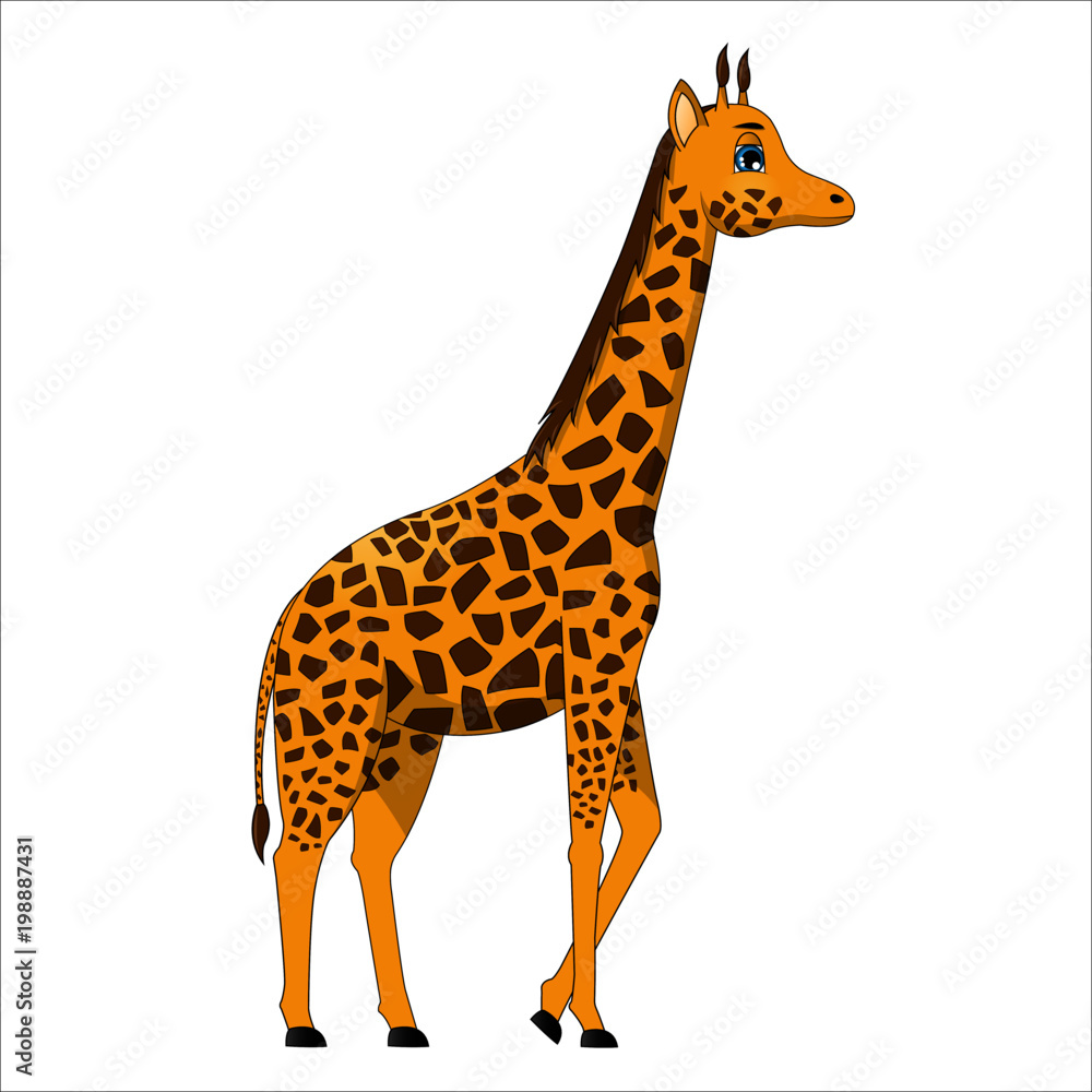 Naklejka premium Cute cartoon giraffe