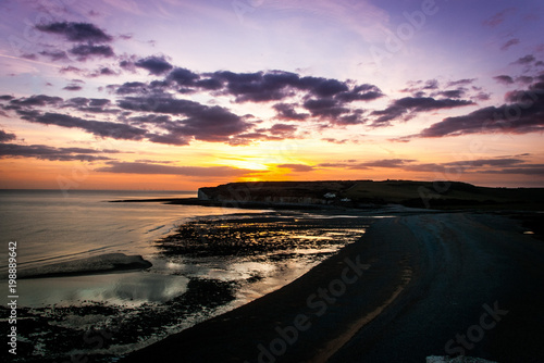 View form Seven Sisters Cliffs, near Brighton, at sunset © Lukas