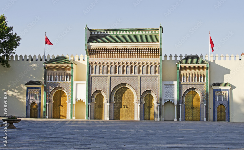 Obraz premium A traditional and ornate Moroccan Palace.
