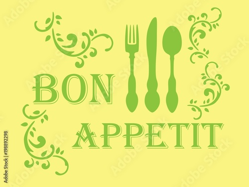 Bon appetit stencil 
