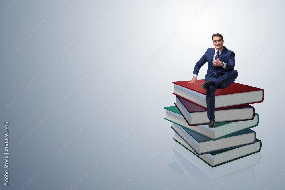 Businessman in executive education concept Businessman in executive education concept